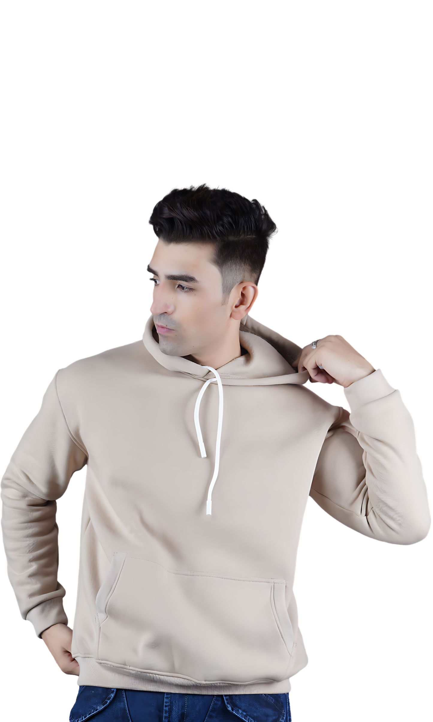 Beige Oversize Hoodie