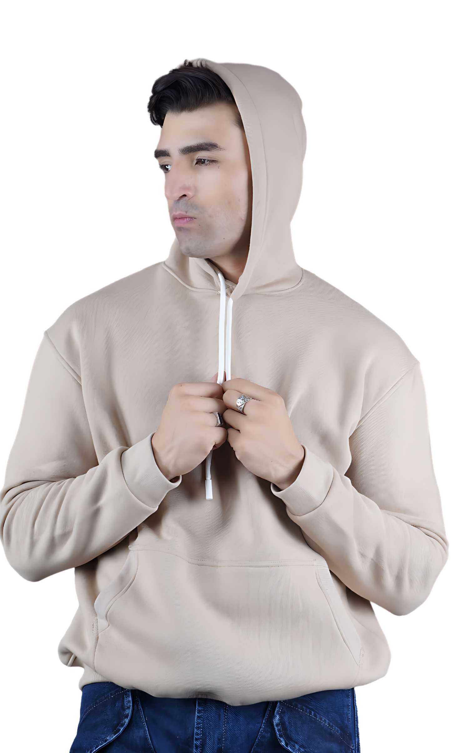 Beige Oversize Hoodie