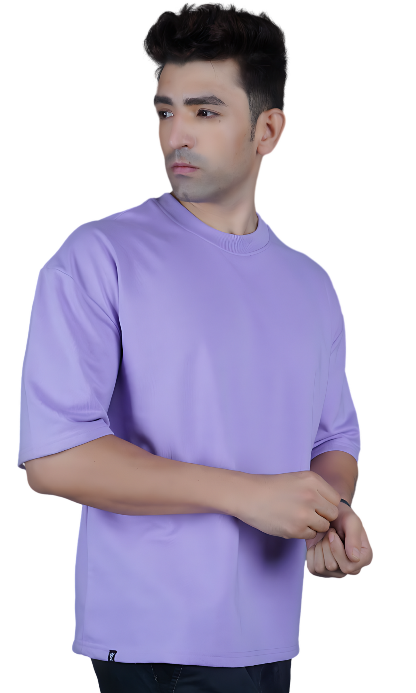 Lavender Down Shoulder T-Shirt