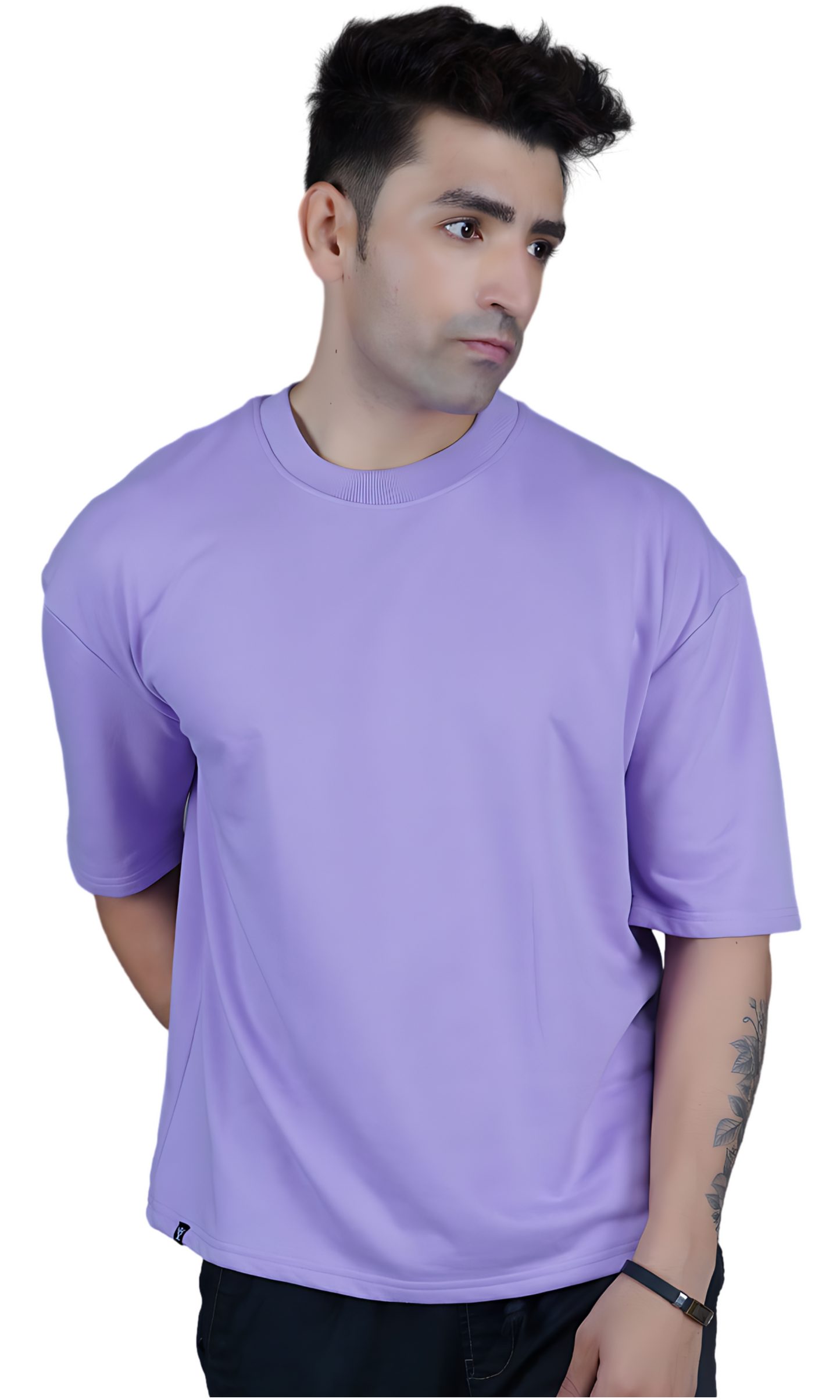 Lavender Down Shoulder T-Shirt