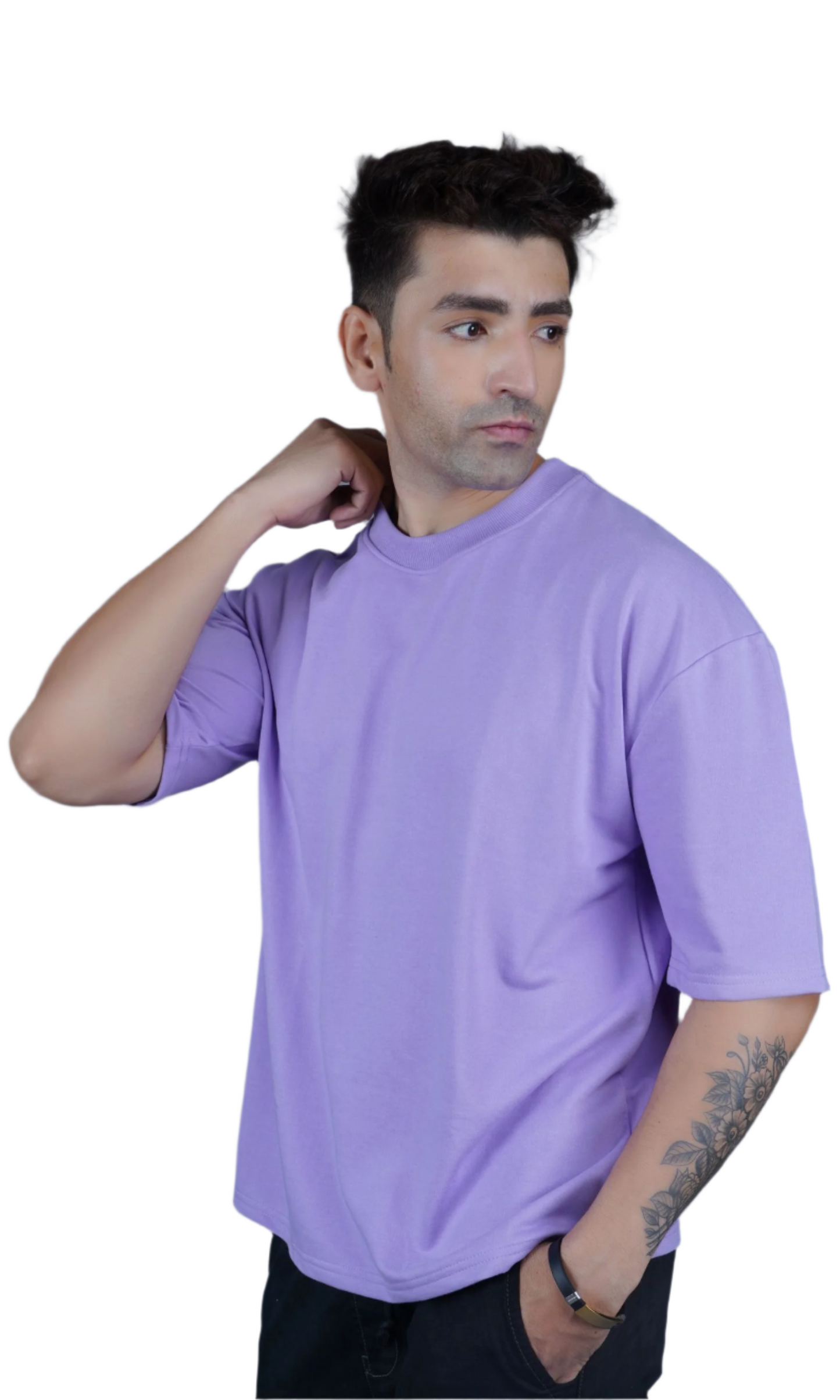Lavender Down Shoulder T-Shirt