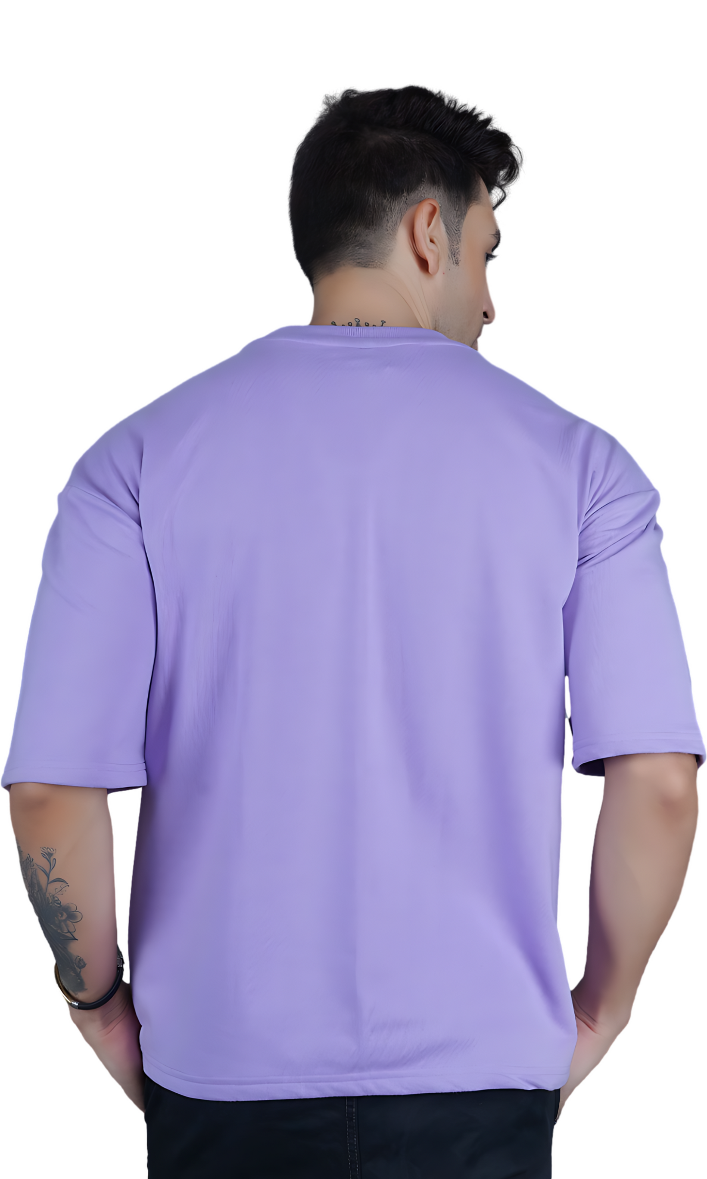 Lavender Down Shoulder T-Shirt