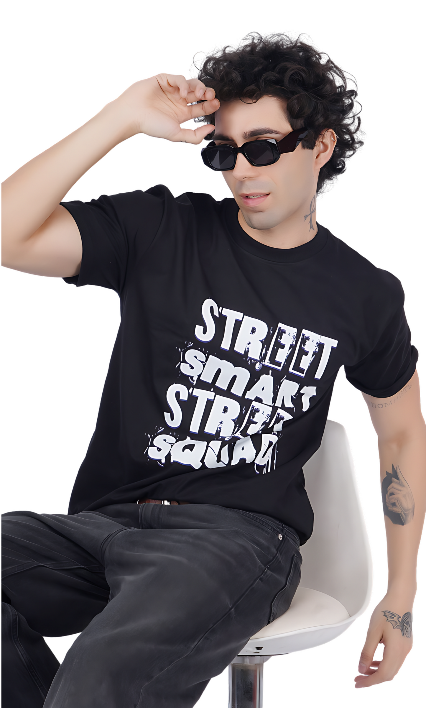 Street Smart Black Oversize T-shirt