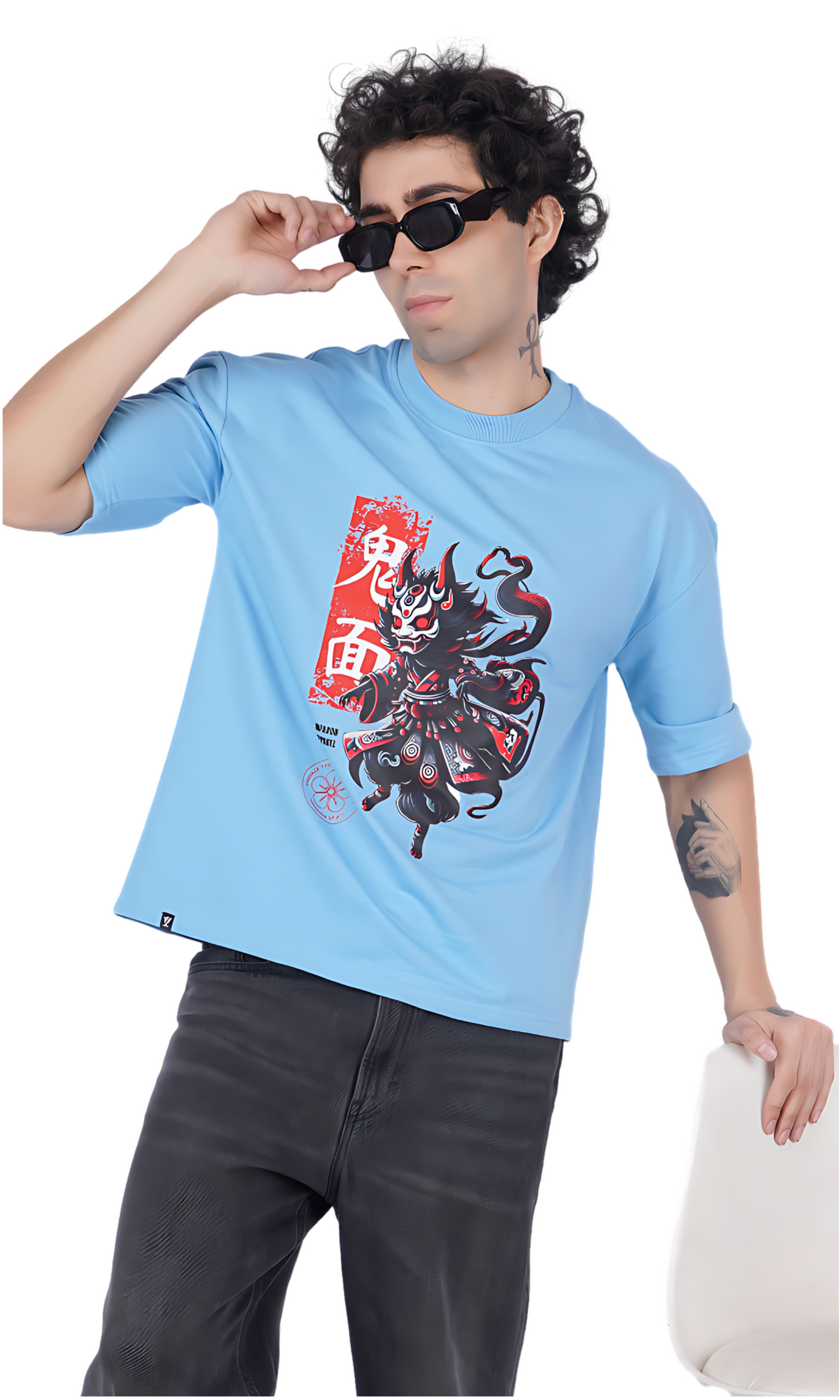 Onitsuka Sky Blue Oversize T-shirt