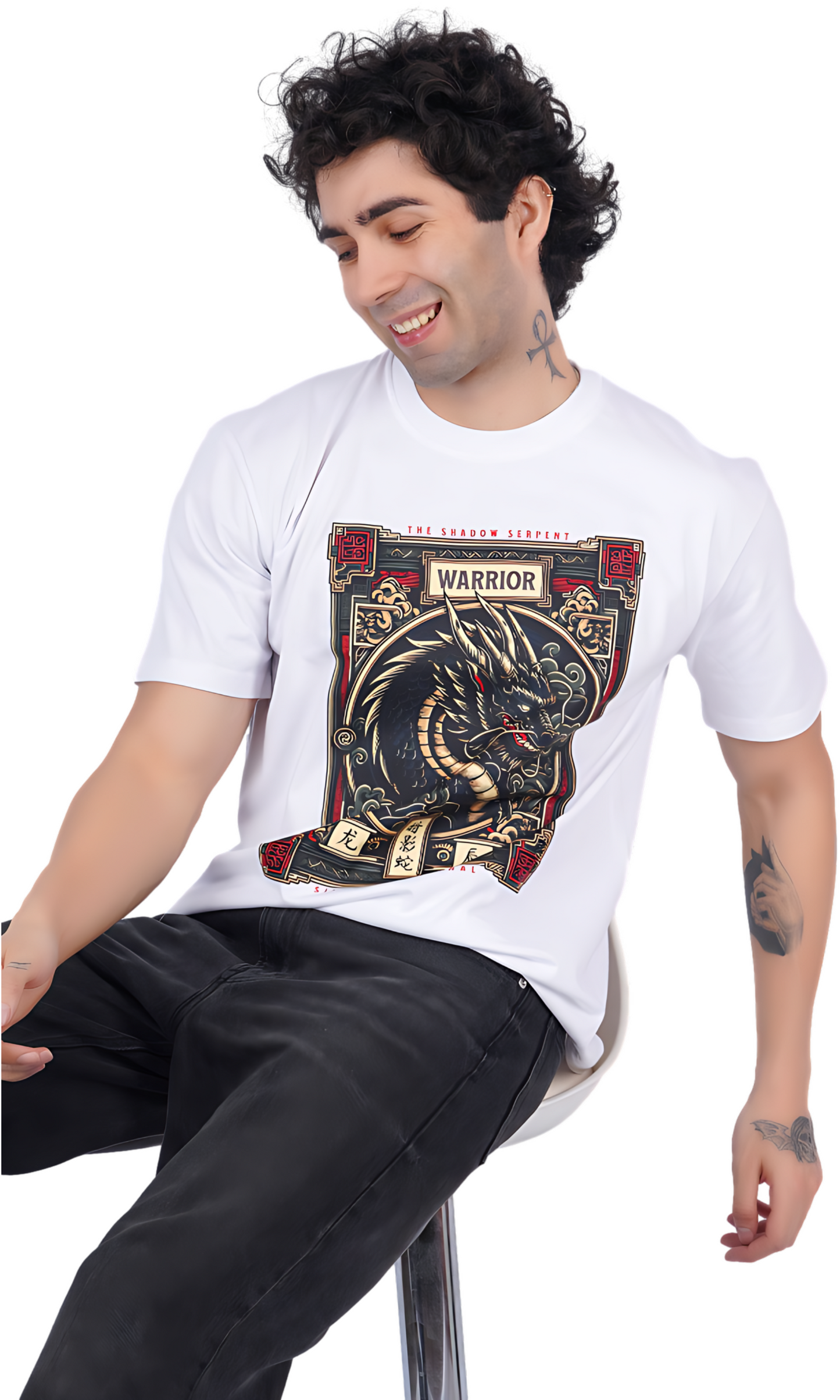 Dragon Warrior White Oversize T-shirt