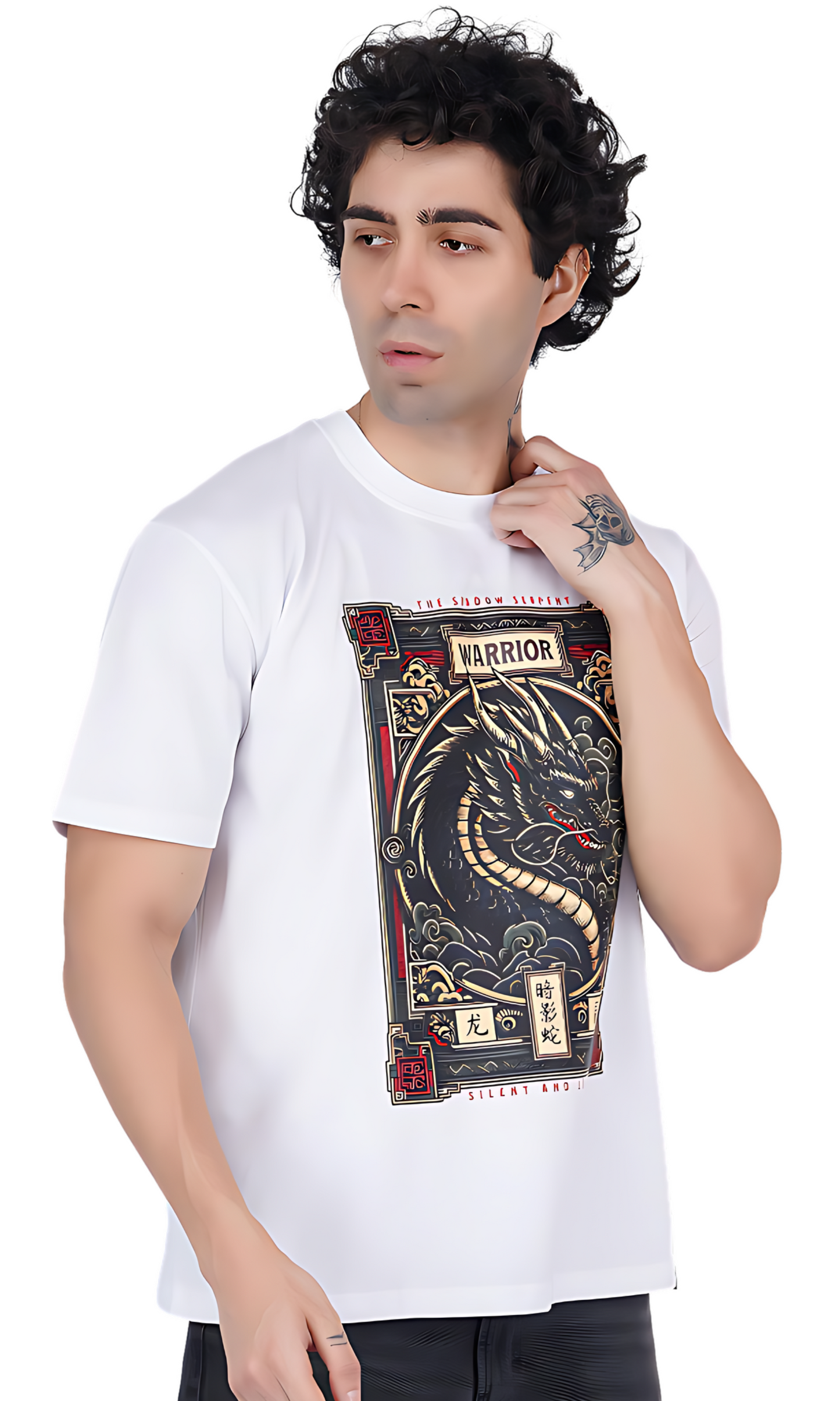 Dragon Warrior White Oversize T-shirt