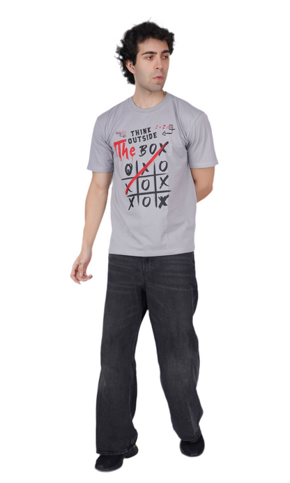 Outside The Box Gray Oversize T-shirt
