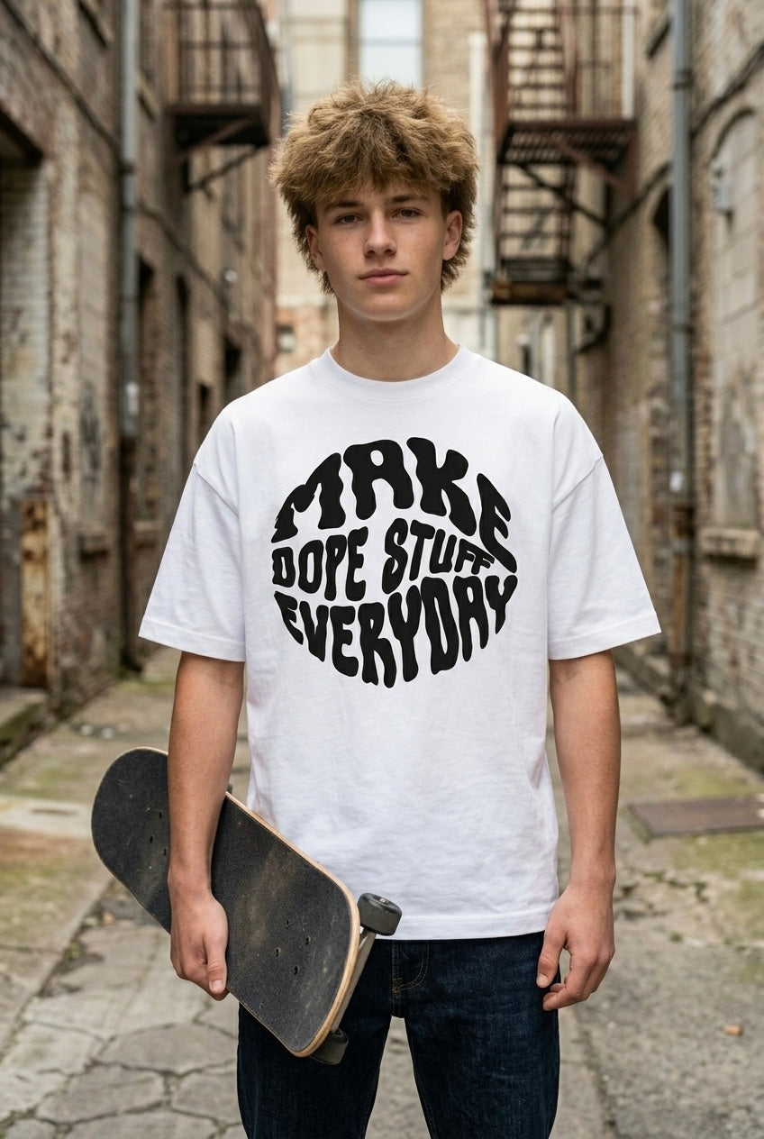 Dope Stuff White Oversize T-shirt