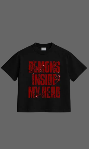 Grunge Demon Statement Black T-Shirt