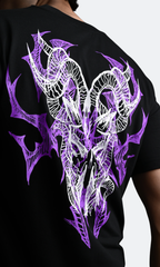 Dark Gothic Skull Back Print T-Shirt
