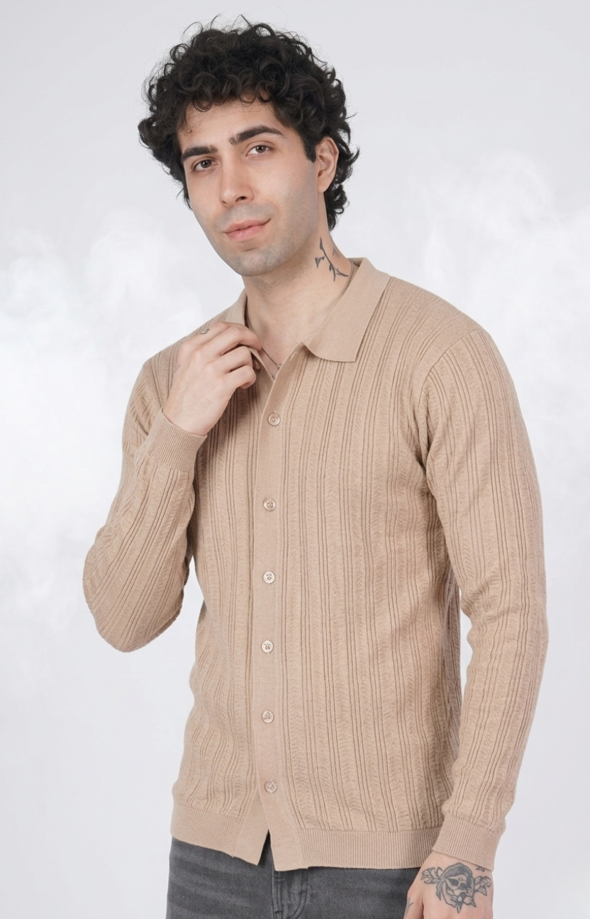 Beige Knitted Shirt