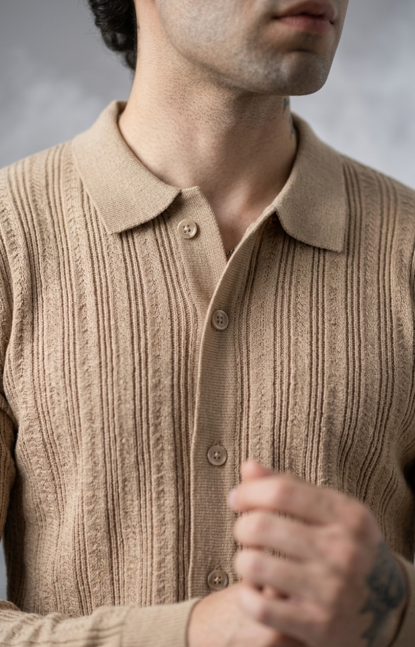 Beige Knitted Shirt