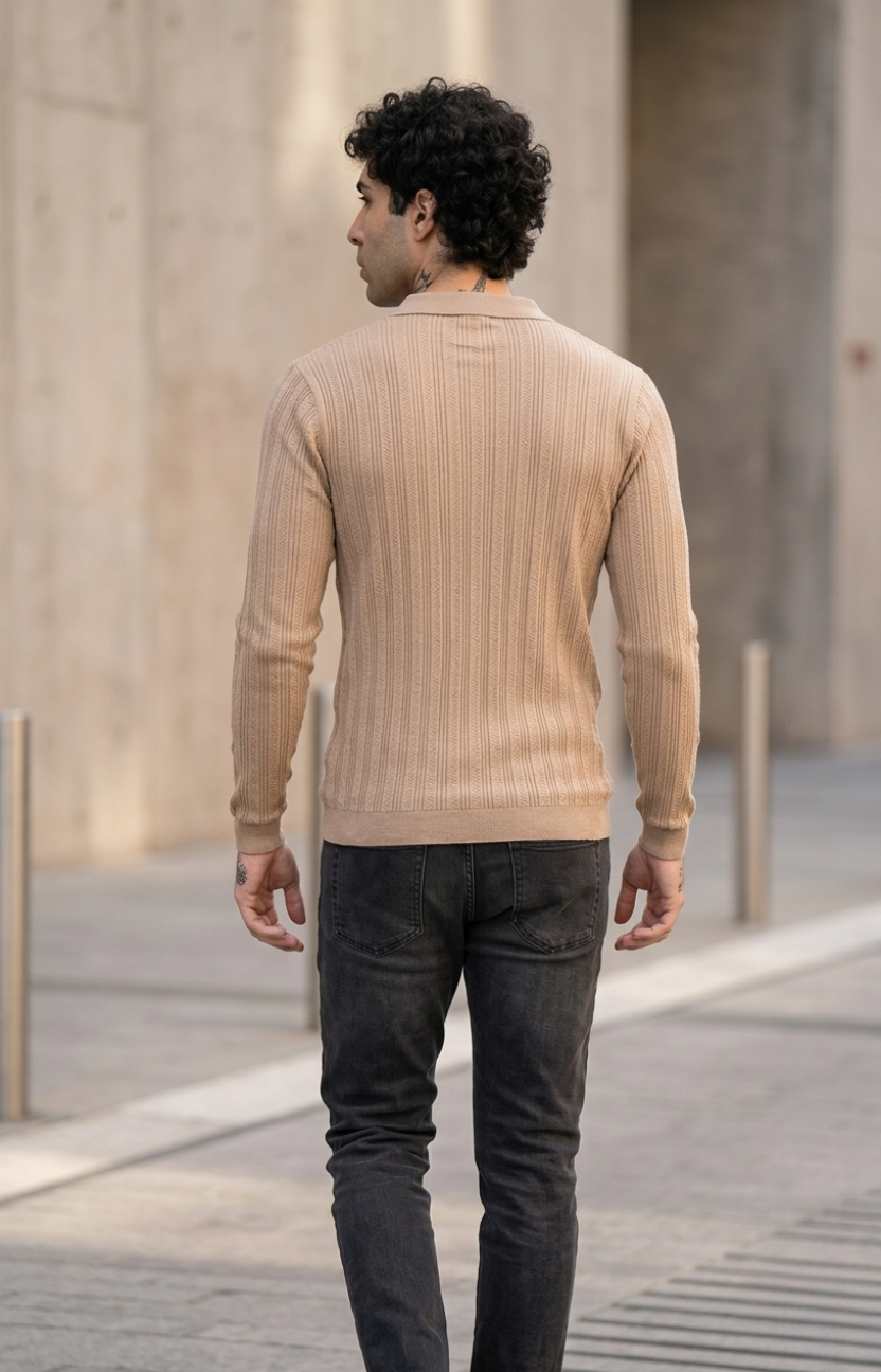 Beige Knitted Shirt