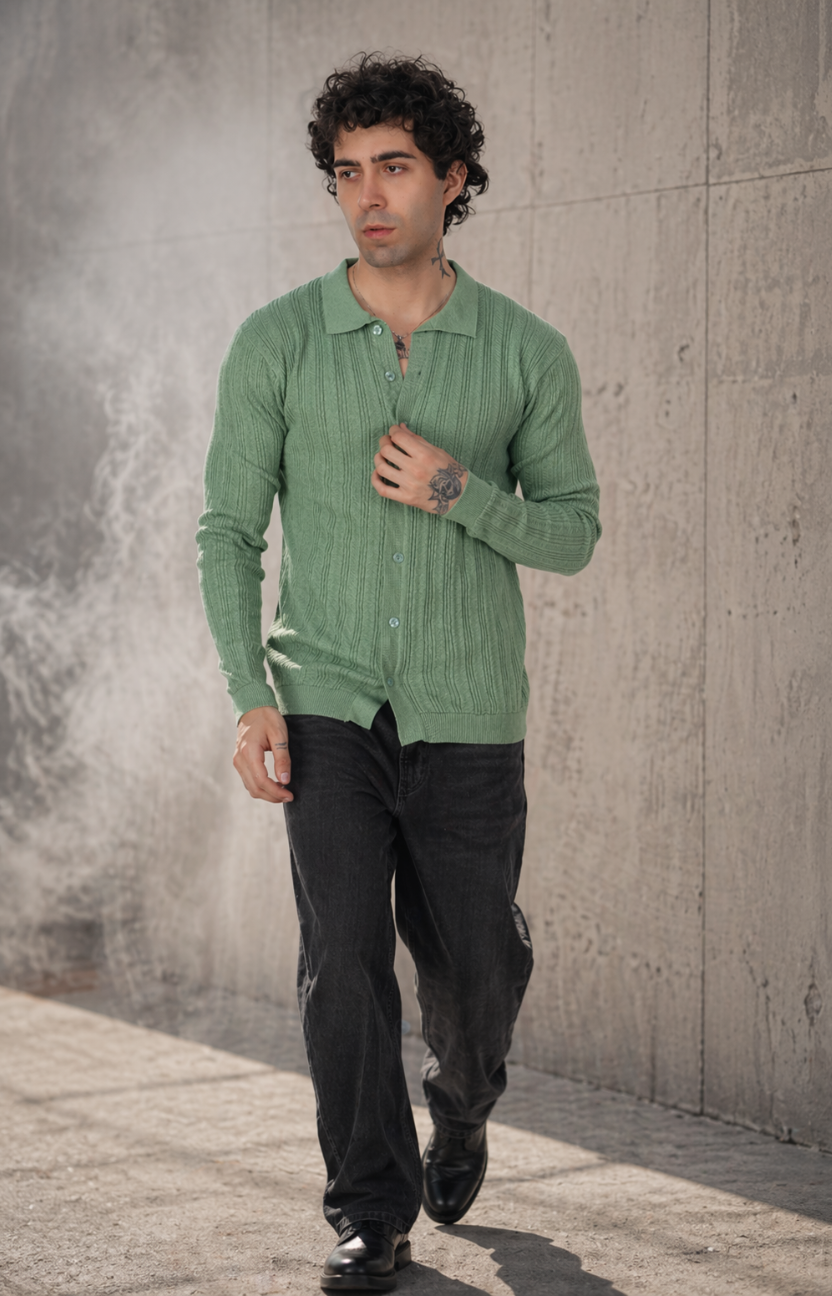 Pistachio Knitted Shirt