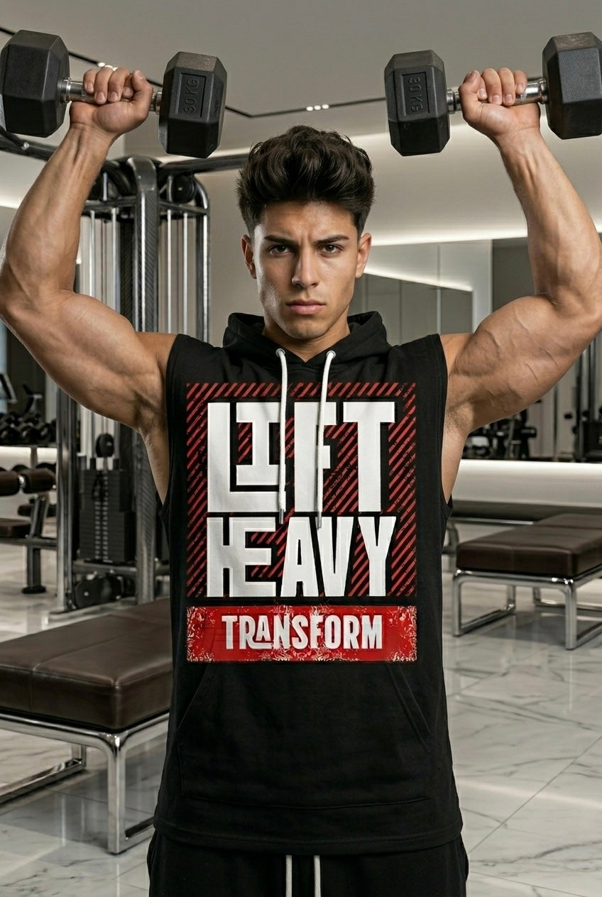 Lift Heavy Black Oversize Vest