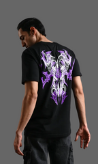 Dark Gothic Skull Back Print T-Shirt
