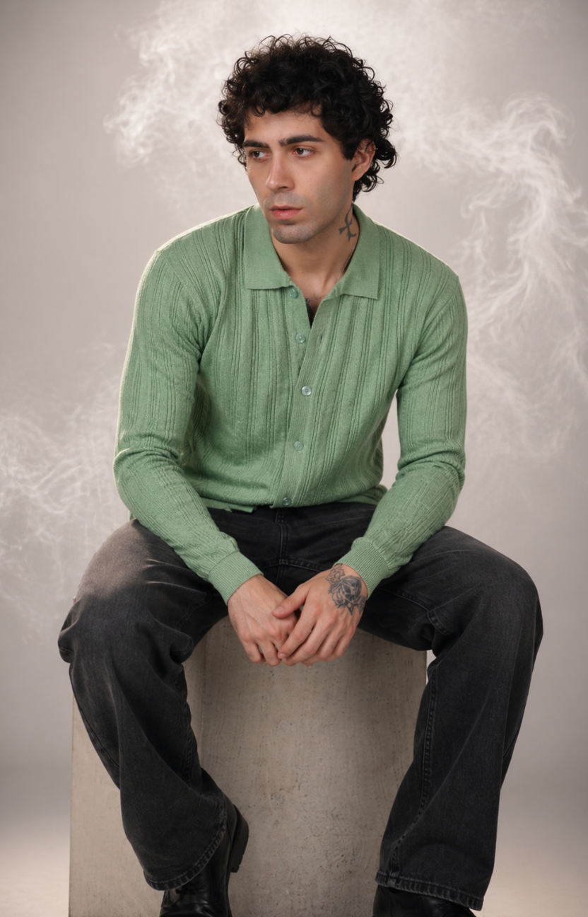 Pistachio Knitted Shirt