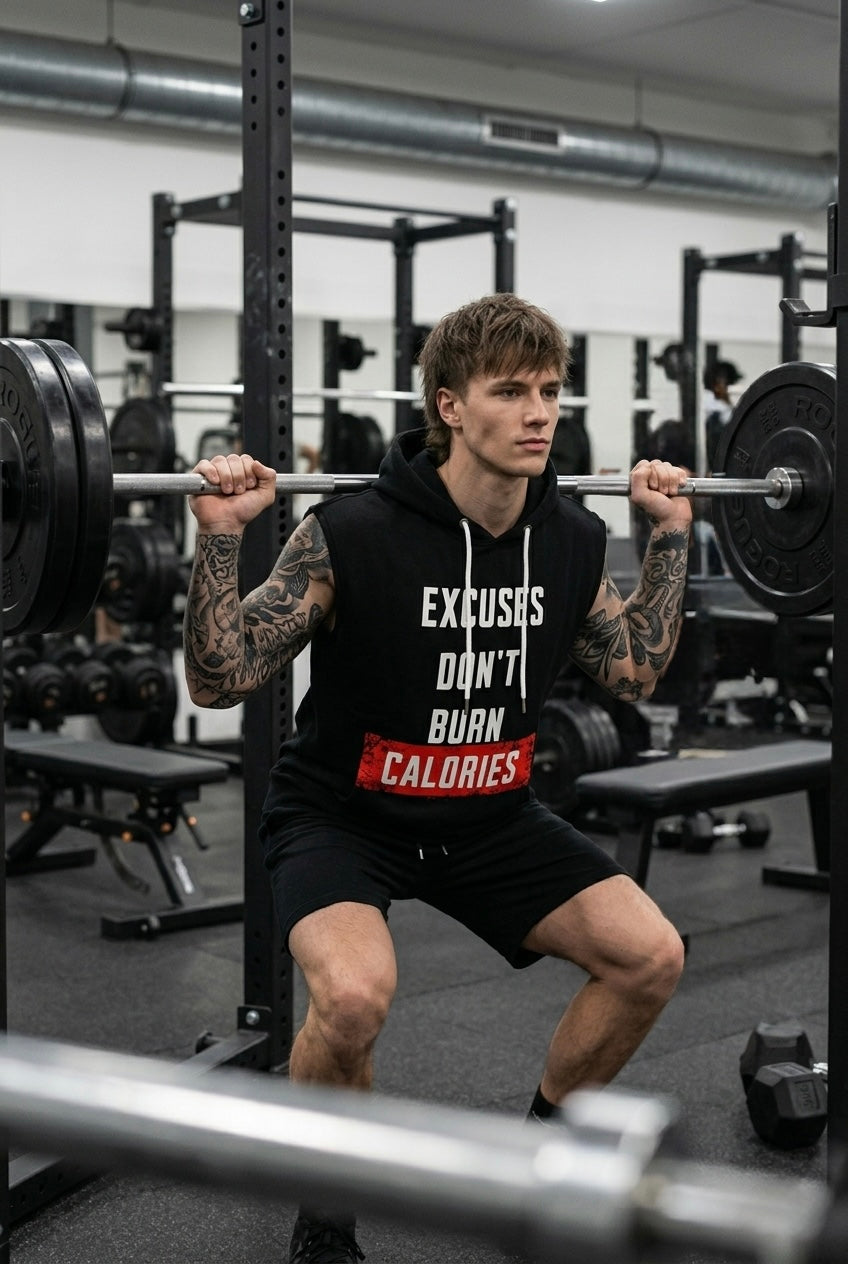 No Excuses Black Oversize Vest