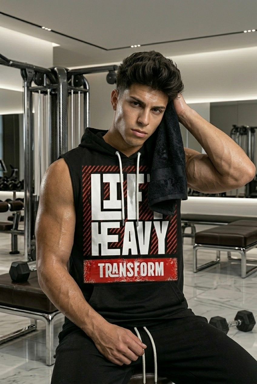 Lift Heavy Black Oversize Vest