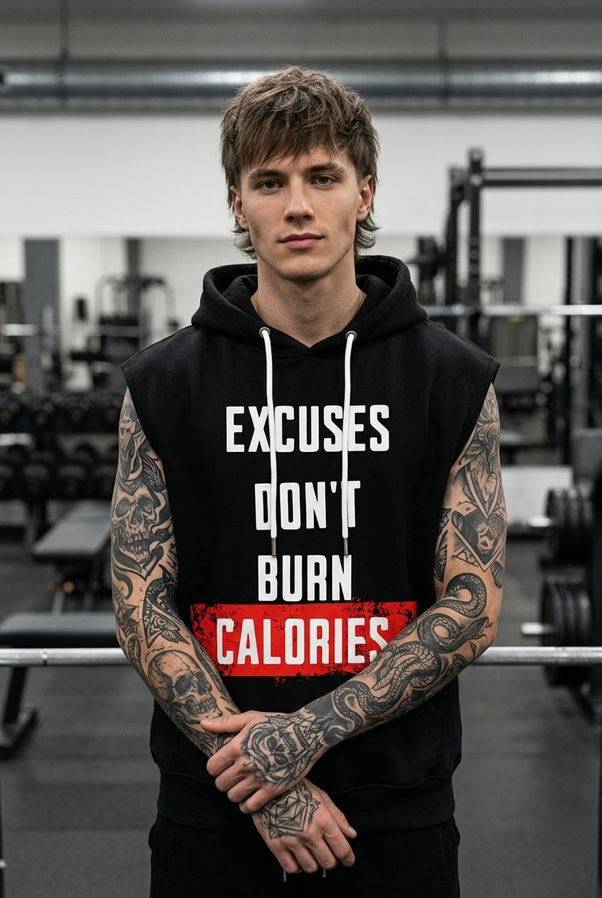 No Excuses Black Oversize Vest