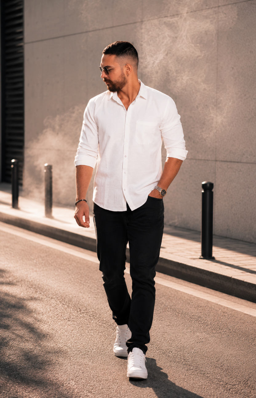 White Collar Rogue Shirt