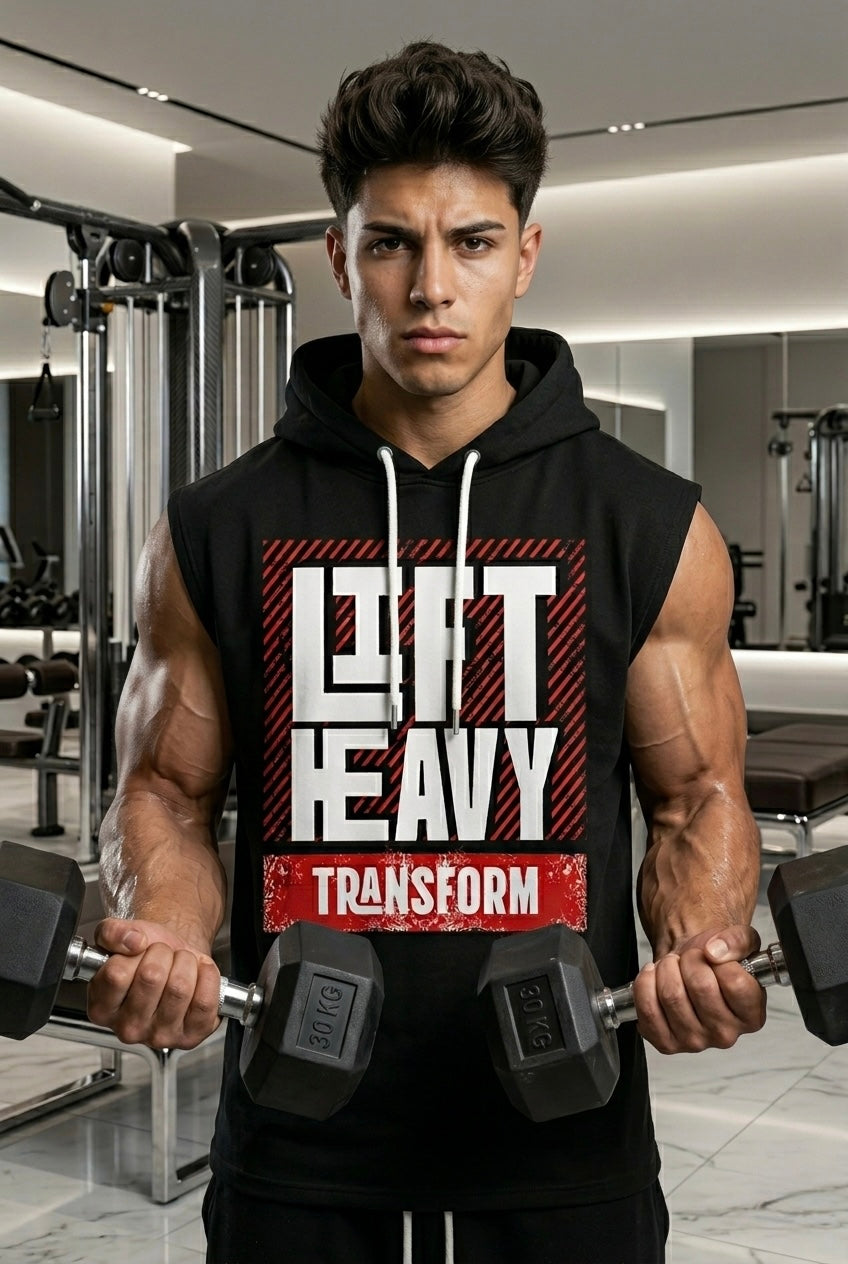 Lift Heavy Black Oversize Vest