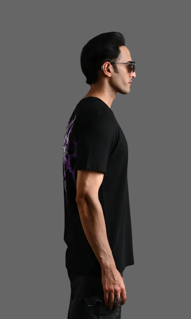 Dark Gothic Skull Back Print T-Shirt