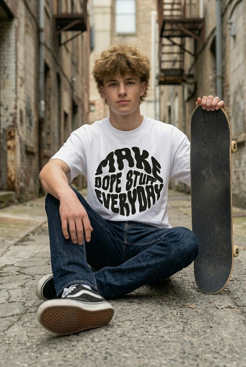 Dope Stuff White Oversize T-shirt