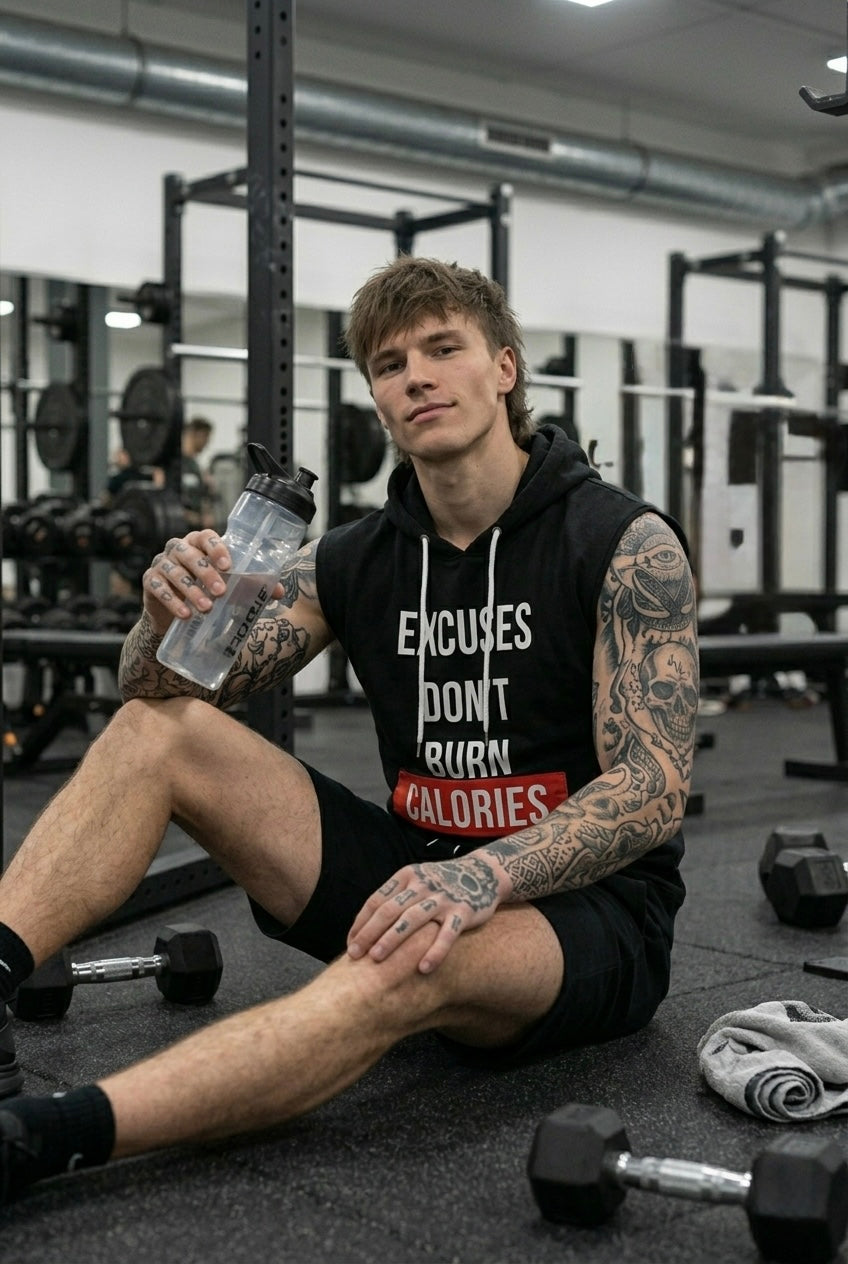 No Excuses Black Oversize Vest