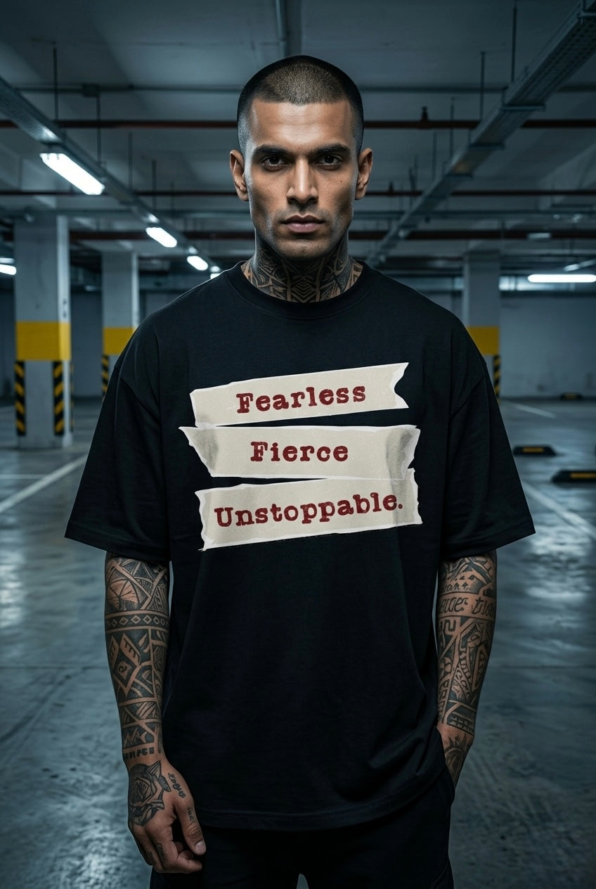 Attitude black Oversize T-shirt