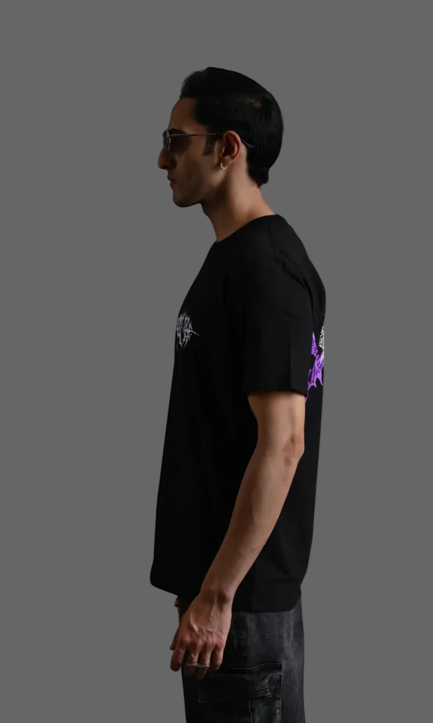 Dark Gothic Skull Back Print T-Shirt