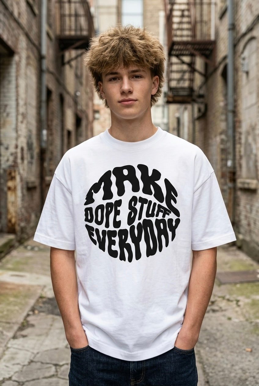 Dope Stuff White Oversize T-shirt