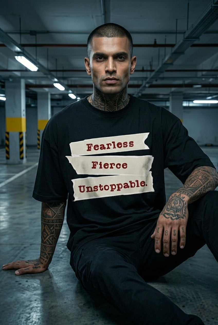 Attitude black Oversize T-shirt