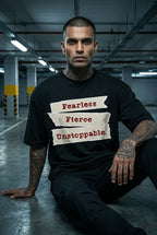 Attitude black Oversize T-shirt