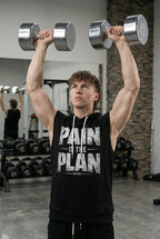 Pain is the plan Black Oversize Vest