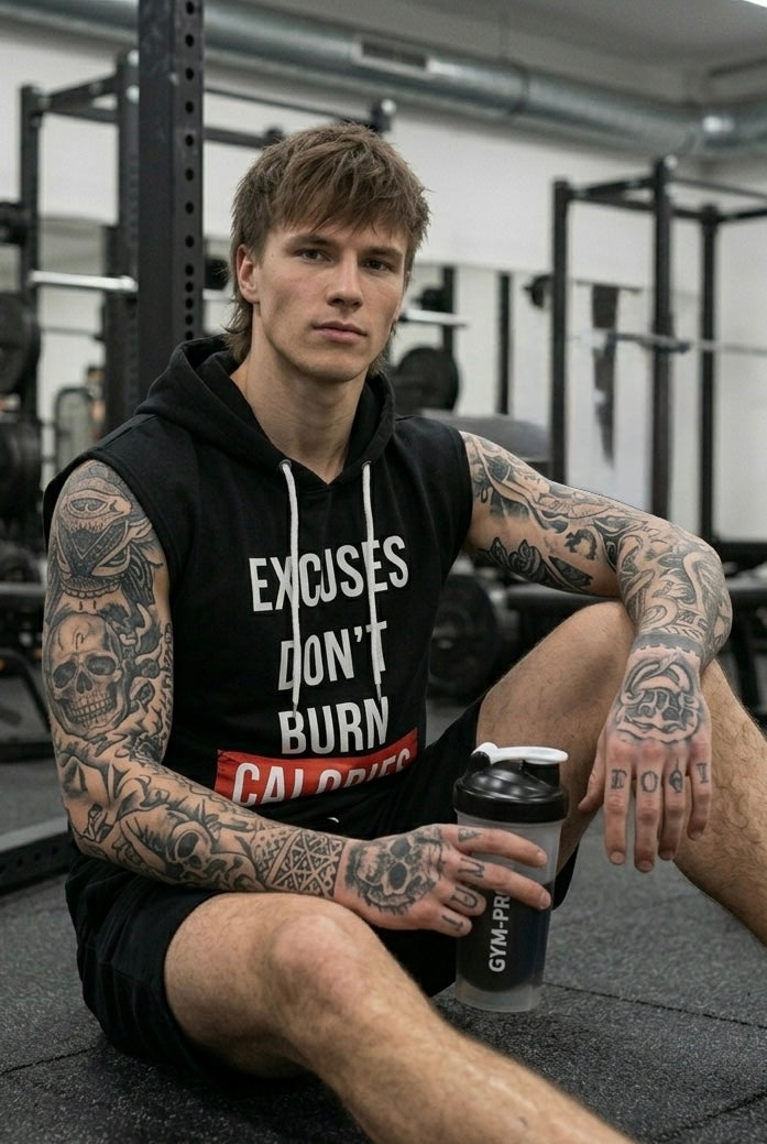 No Excuses Black Oversize Vest