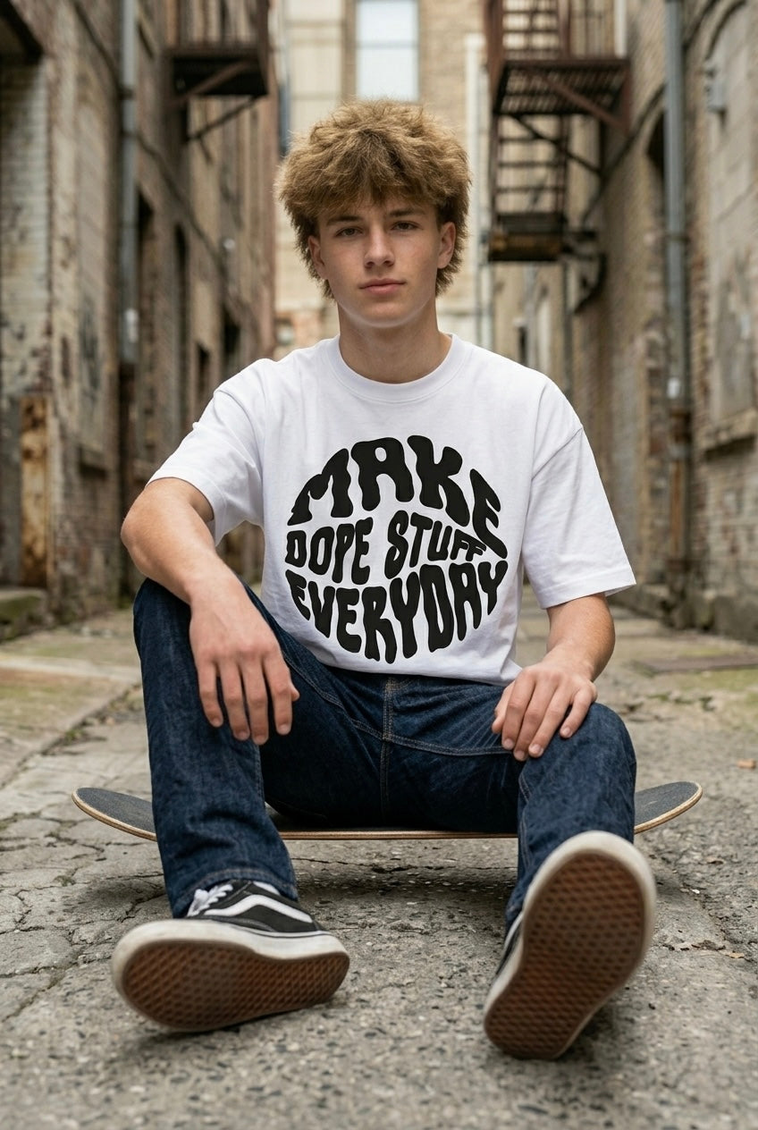 Dope Stuff White Oversize T-shirt