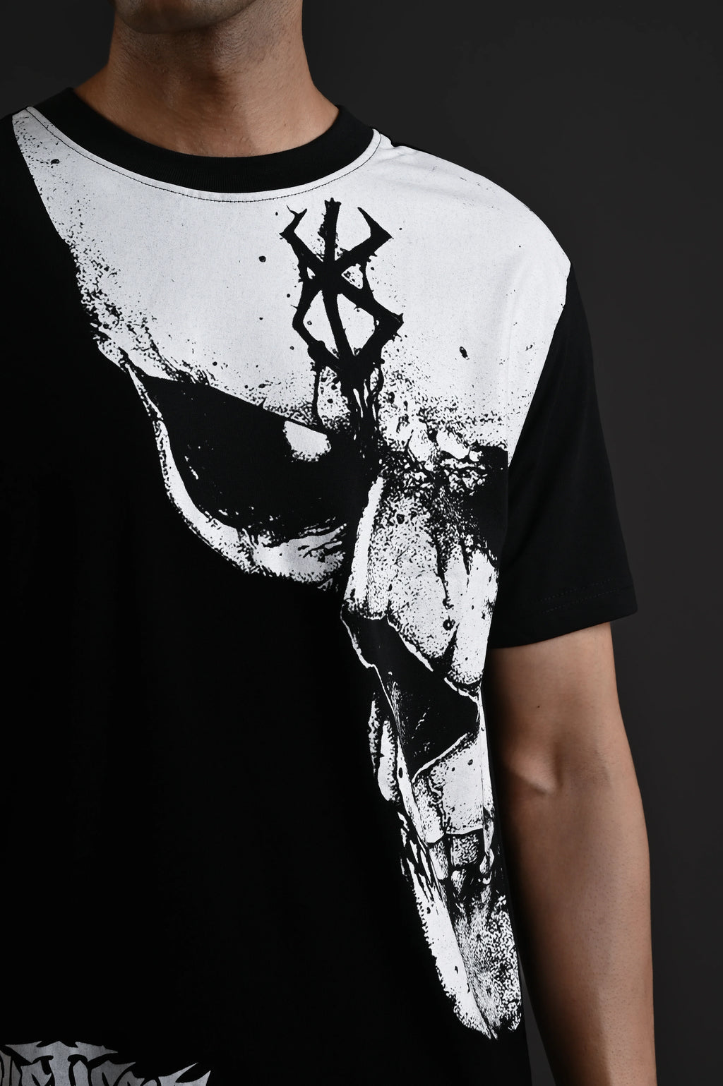 Trust Issue Skull Graphic Black T-Shirt