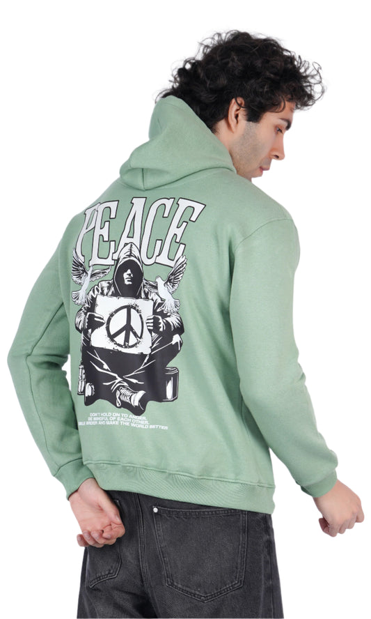 Peace Pistachio Oversize Hoodie