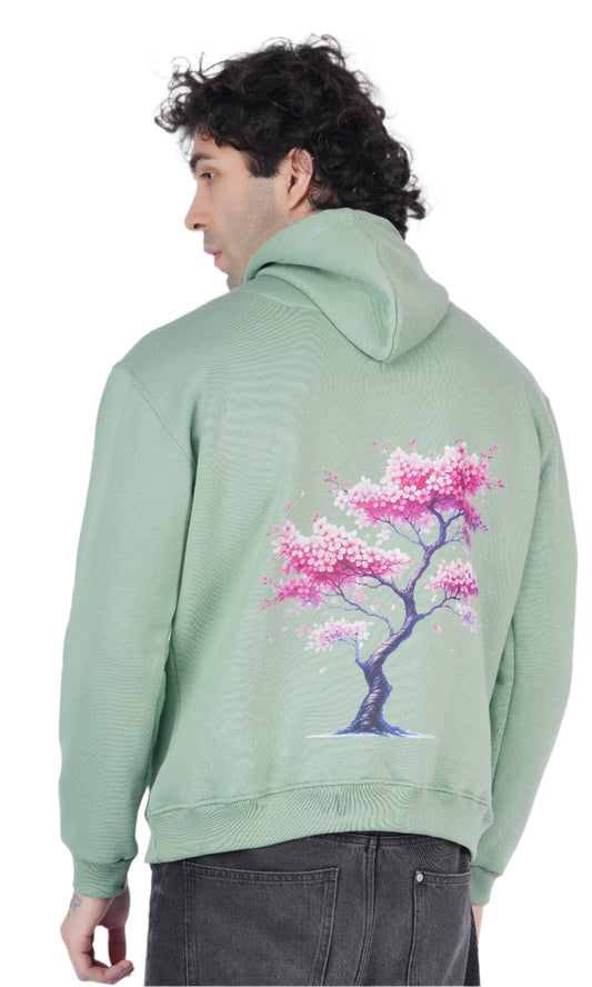 Cherry blossom pistachio  oversize hoodie