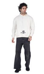 Cherry blossom white oversize hoodie