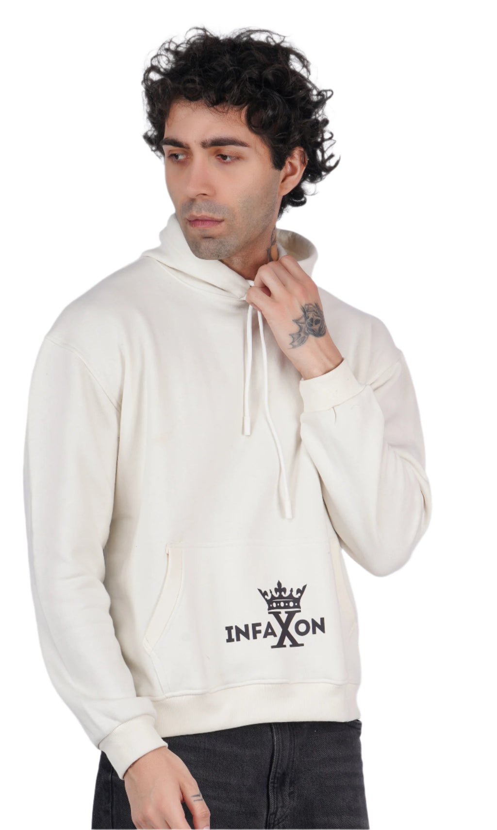 Cherry blossom white oversize hoodie