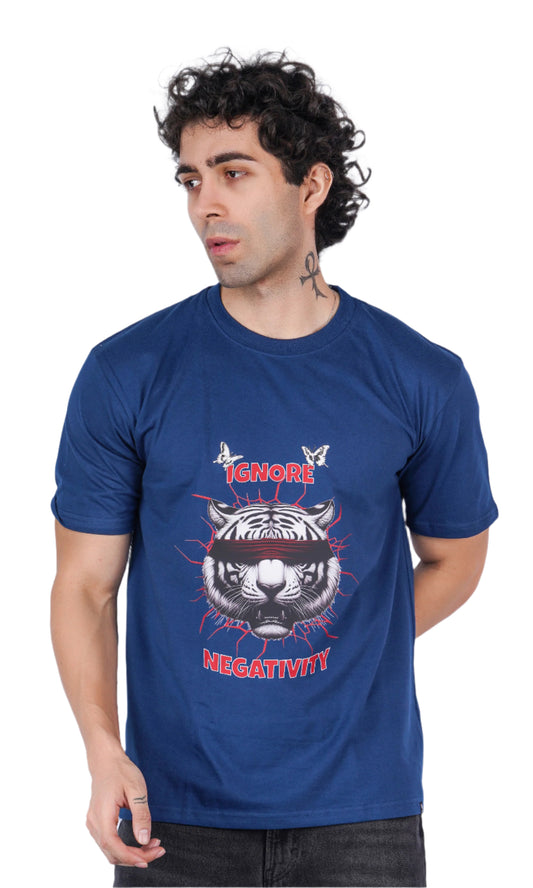Ignore Negativity Blue Oversize T-shirt