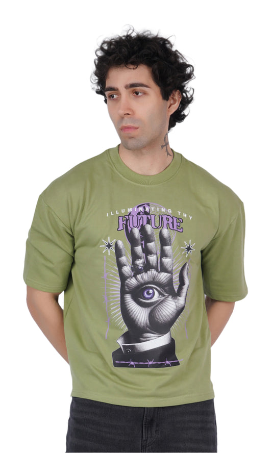 Illuminating Light Green Oversize T-shirt