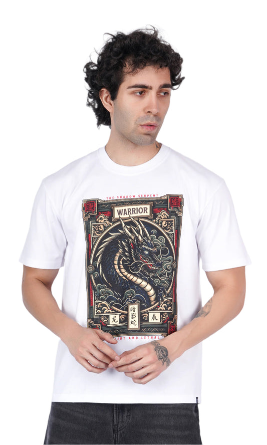 Dragon Warrior White Oversize T-shirt