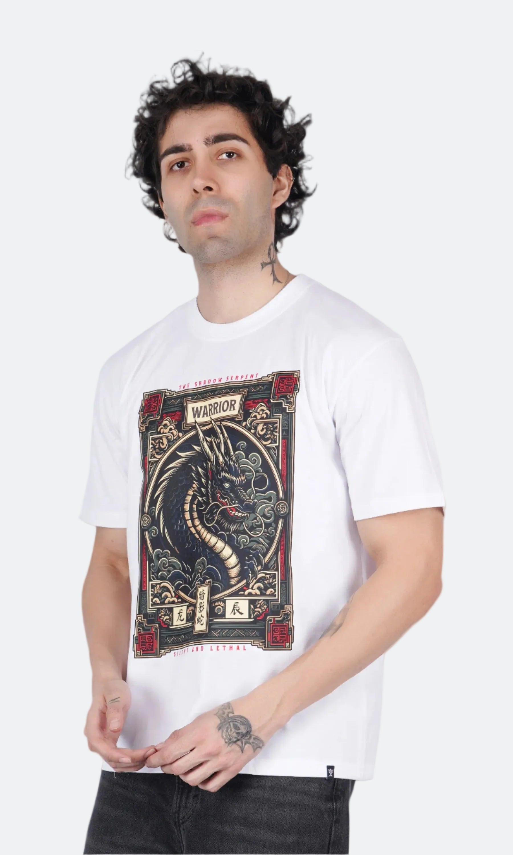 Dragon Warrior White Oversize T-shirt