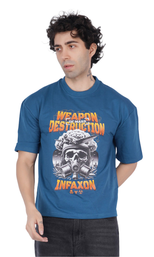 Weapon of Mass Destruction Blue Oversize T-shirt