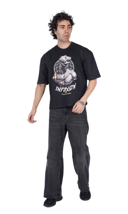 Roman Infaxon black oversize T-shirt