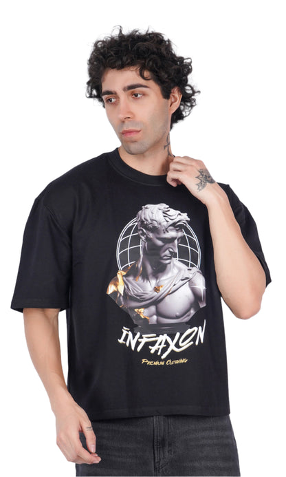 Roman Infaxon black oversize T-shirt