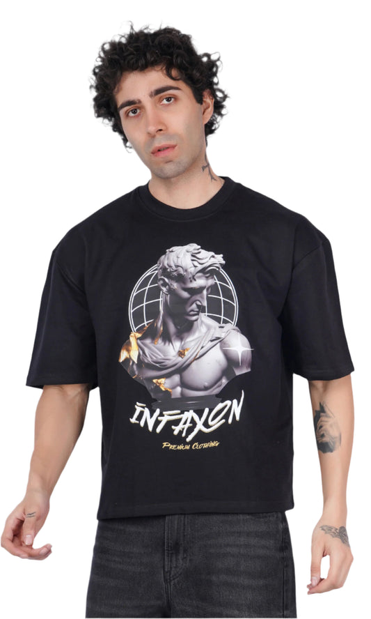 Roman Infaxon black oversize T-shirt